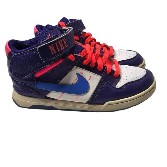 Nike Mogan Mid Youth Sneaker Purple Blue High Top 6 Y